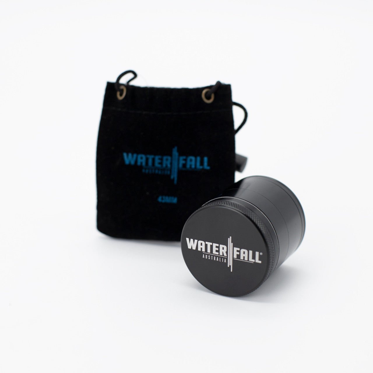 Waterfall 4-Piece Dry Herb Grinder with Removable Screen – Gloss (43mm) - Image 2