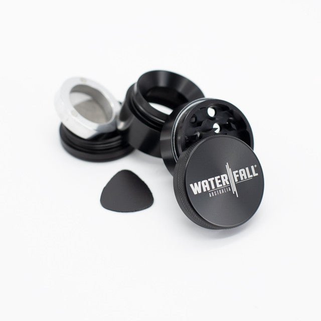 Waterfall 4-Piece Dry Herb Grinder with Removable Screen – Gloss (43mm) - Image 3