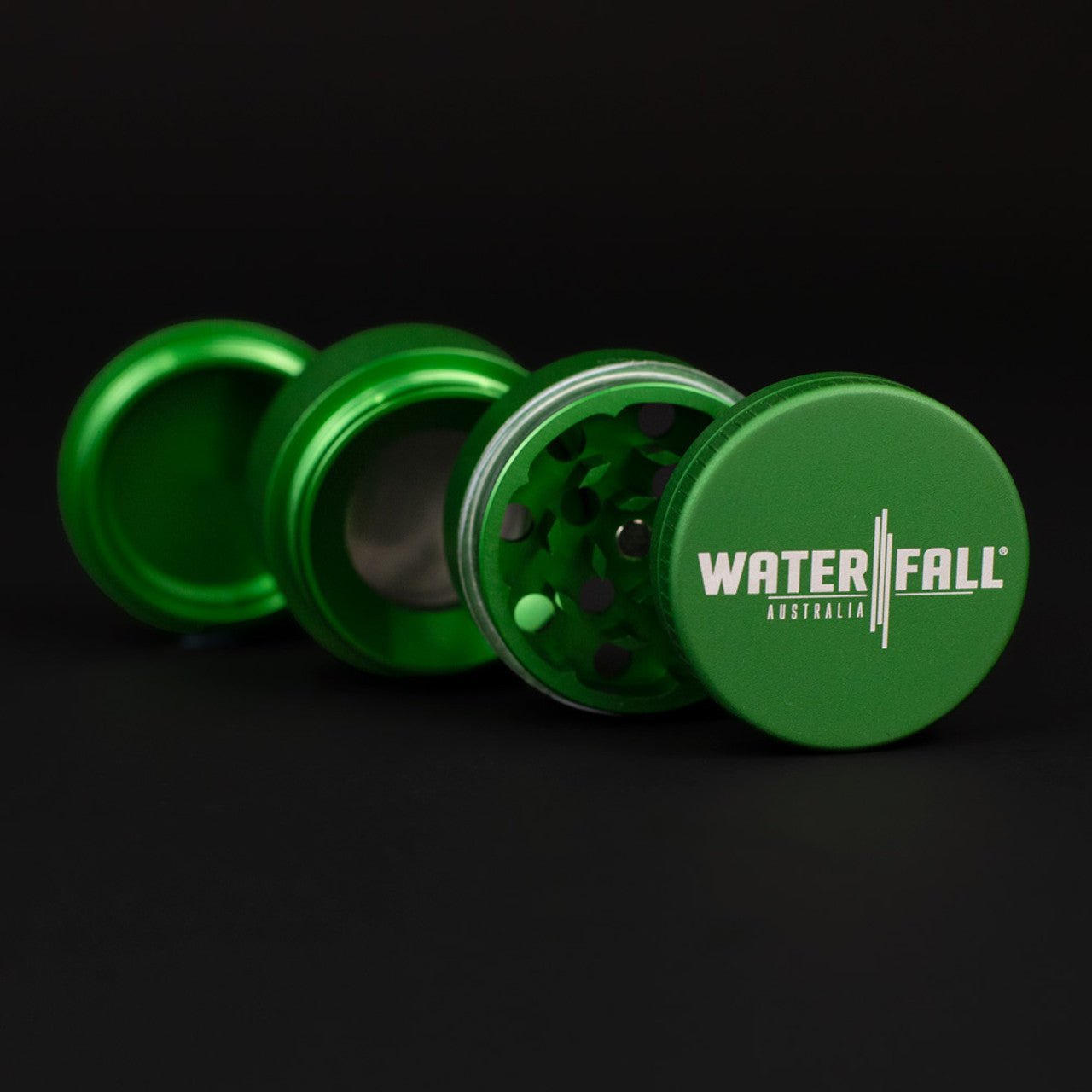 Waterfall 4-Piece Dry Herb Grinder with Removable Screen – Matte (43mm) - Image 5