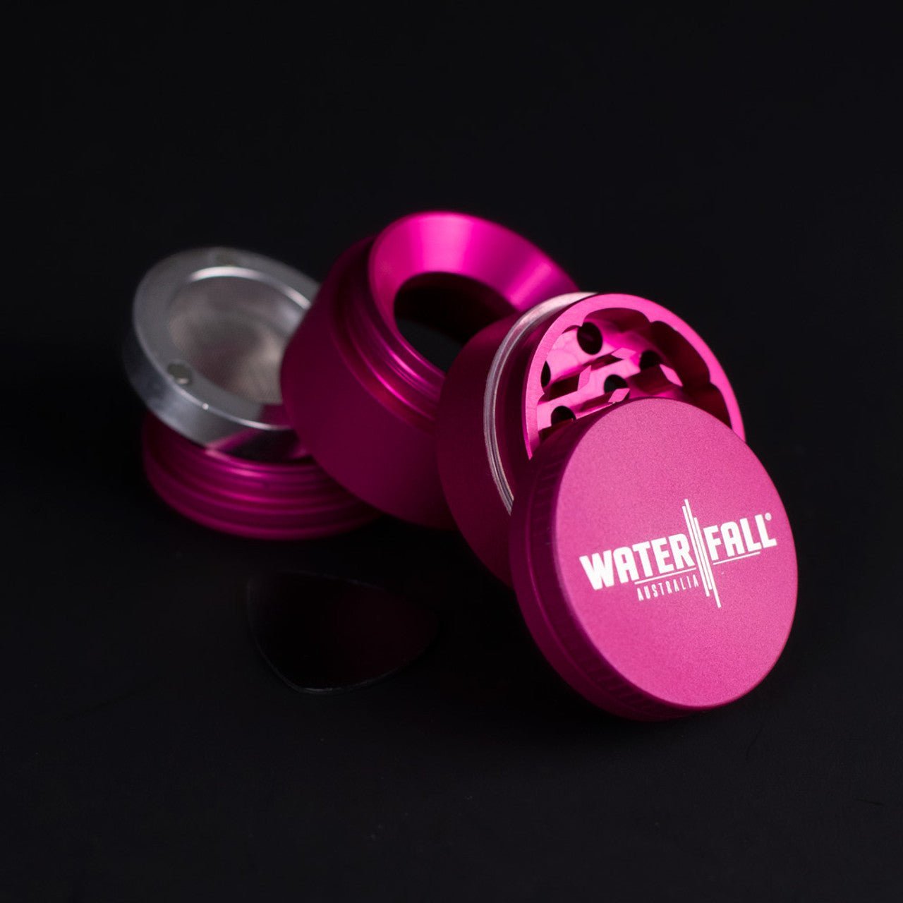 Waterfall 4-Piece Dry Herb Grinder with Removable Screen – Matte (43mm) - Image 11