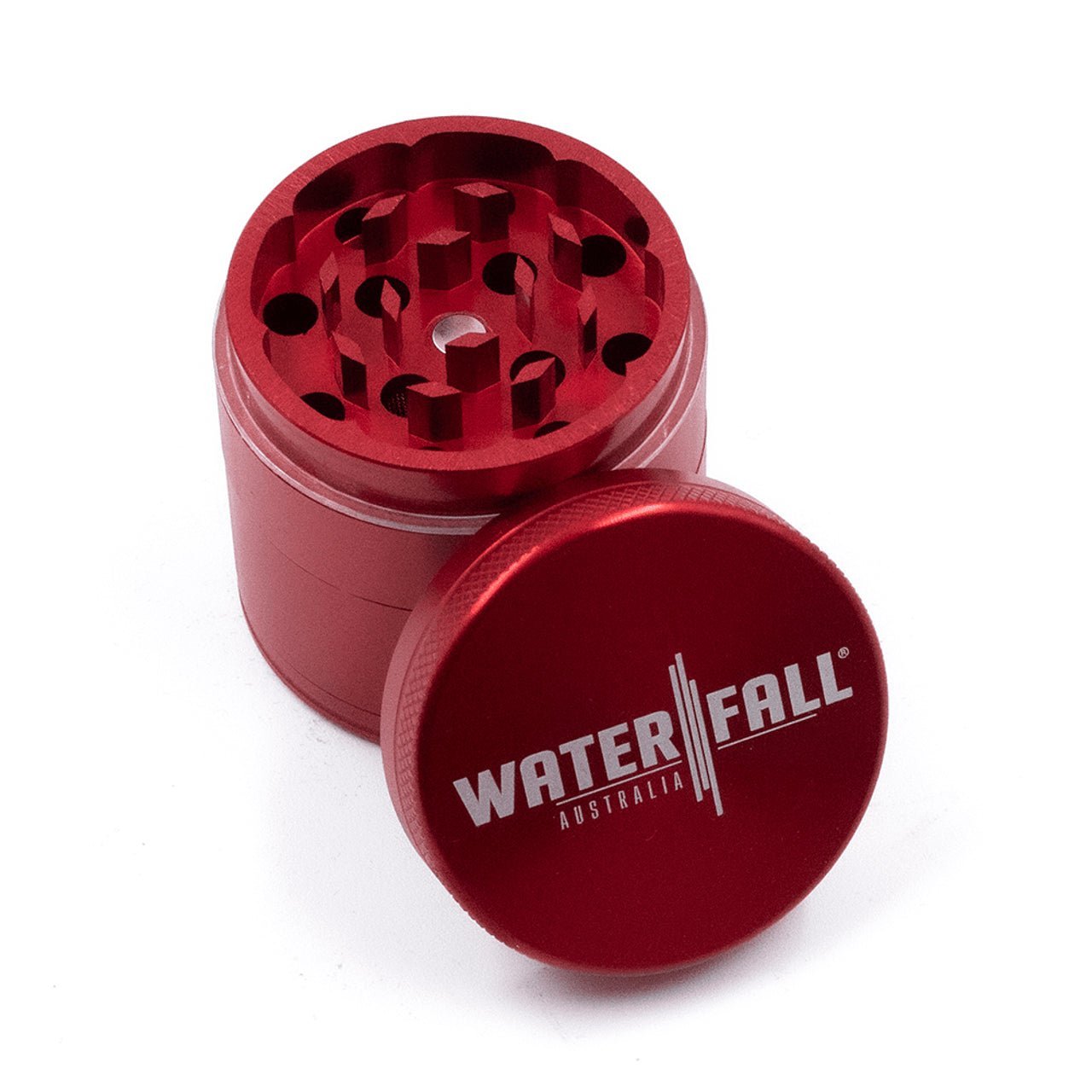 Waterfall 4-Piece Dry Herb Grinder with Removable Screen – Gloss (43mm) - Image 6