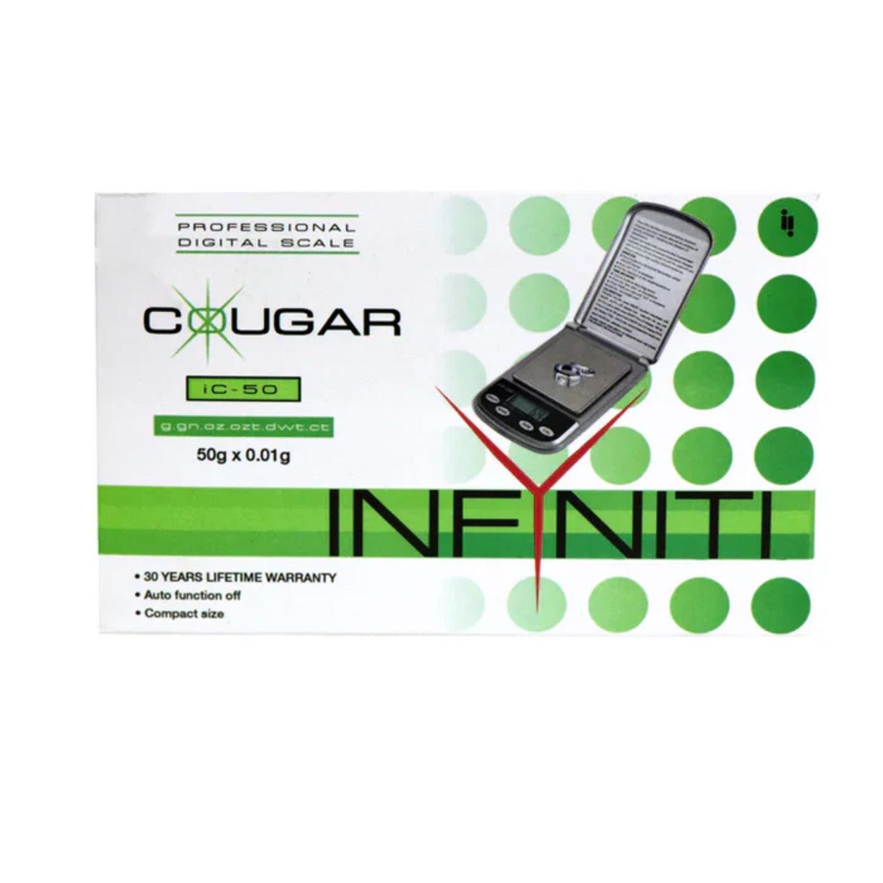 Infyniti Cougar Digital Pocket Scale, 50g x 0.01g – (IC-50) - Image 3
