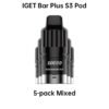 IGET Bar Plus S3 Pod – 5 Pack