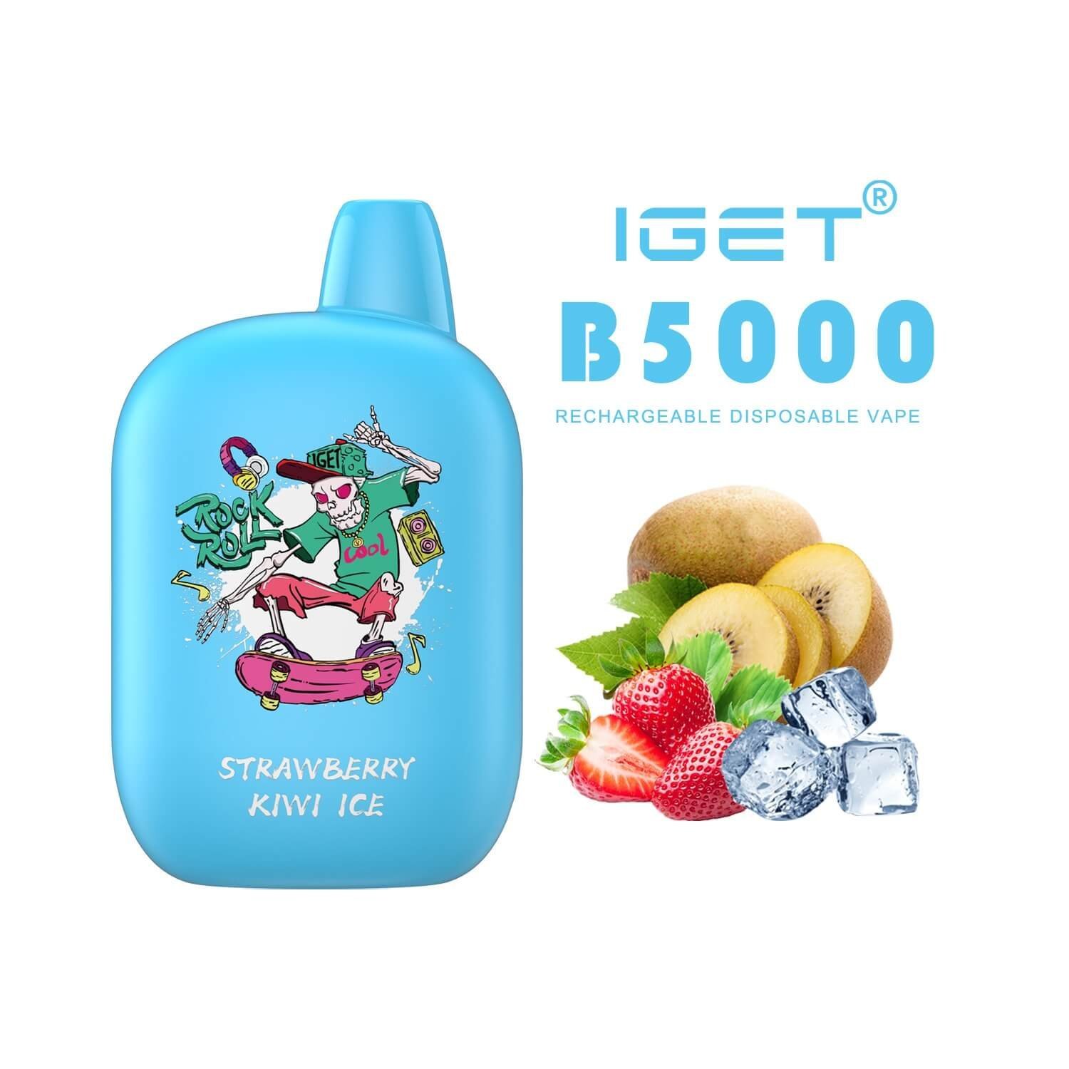 iGET B5000 VAPE 5000 PUFF – STRAWBERRY KIWI ICE