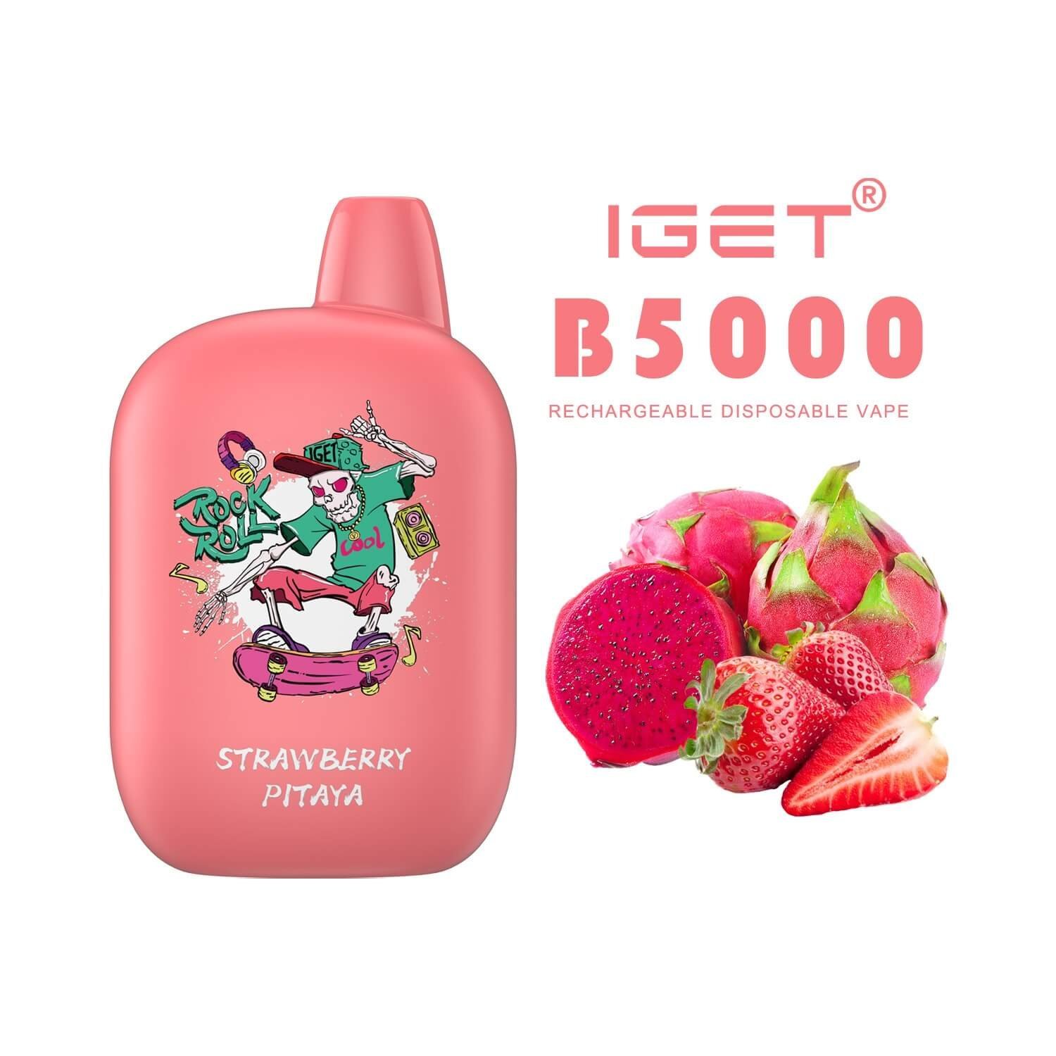 iGET B5000 VAPE 5000 PUFF – STRAWBERRY PITAYA
